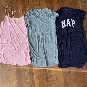 Gap nightgowns lot of 3 small XS nap strappy